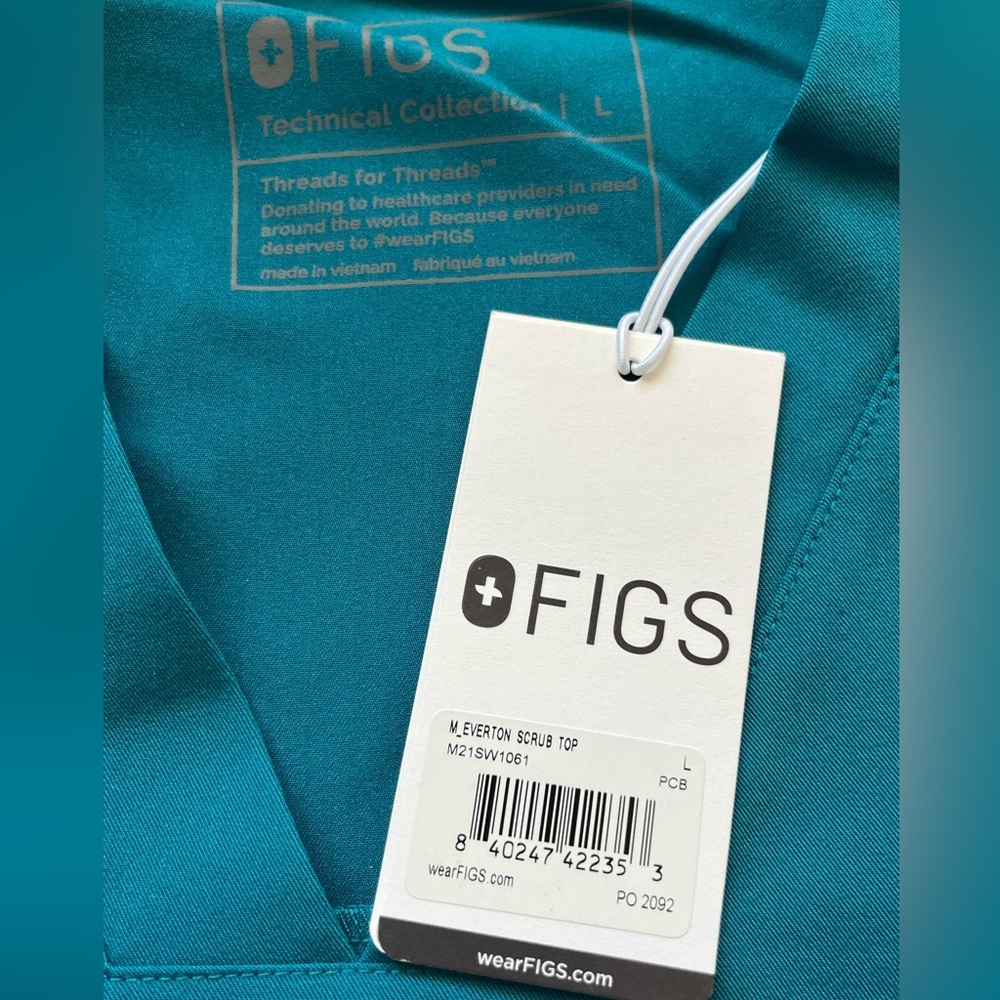 NWT Figs Everton scrub set Caribbean blue limited edition style large - Picture 9 of 13